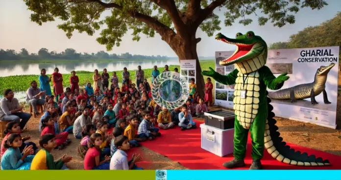 রাজশাহীতে ঘড়িয়াল রক্ষায় অভিনব প্রচারণা