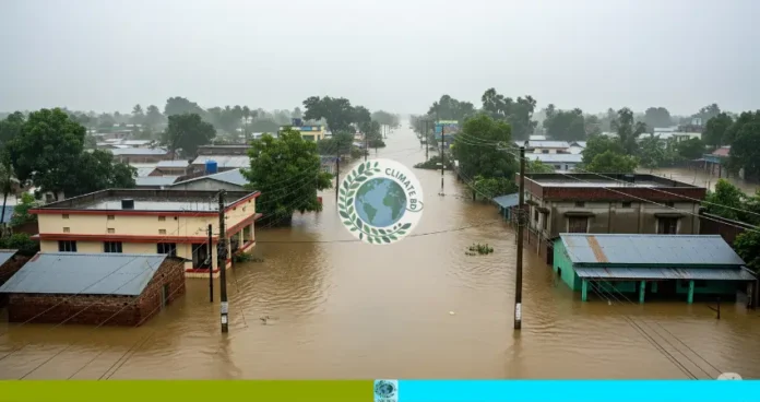 সড়ক তলিয়ে যাওয়ায় আতঙ্কে এলাকাবাসী